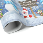 Weihnachtswrapping Paper Snowman Geschenkpapier (Rolleneckpunkt)