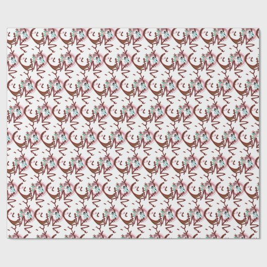 Weihnachtswrapping Paper Snowman Geschenkpapier (Flach)