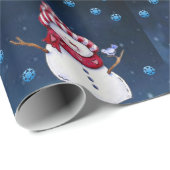 Weihnachtswrapping Paper Snowman Geschenkpapier (Rolleneckpunkt)