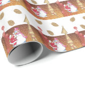Weihnachtswrapping Paper Snowman Geschenkpapier (Rolleneckpunkt)