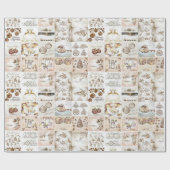 Weihnachtswrapping Paper Snowman Geschenkpapier (Flach)