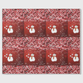 Weihnachtswrapping Paper Snowman Geschenkpapier (Flach)