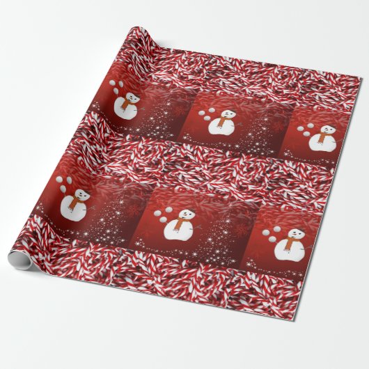 Weihnachtswrapping Paper Snowman Geschenkpapier (Ungerollt)