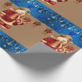 Weihnachtswrapping Paper Snowman Geschenkpapier (Ecke)