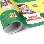 Weihnachtswrapping Paper Snowman Geschenkpapier (Rolleneckpunkt)