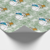 Weihnachtswrapping Paper Snowman Geschenkpapier (Ecke)