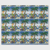 Weihnachtswrapping Paper Snowman Geschenkpapier (Flach)