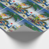 Weihnachtswrapping Paper Snowman Geschenkpapier (Ecke)