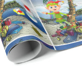 Weihnachtswrapping Paper Snowman Geschenkpapier (Rolleneckpunkt)
