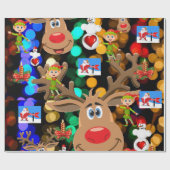 Weihnachtswrapping Paper Snowman Geschenkpapier (Flach)