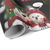 Weihnachtswrapping Paper Snowman Geschenkpapier (Rolleneckpunkt)