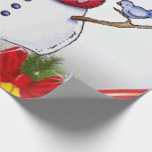 Weihnachtswrapping Paper Snowman Geschenkpapier (Ecke)