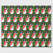 Weihnachtswrapping Paper Snowman Geschenkpapier (Flach)