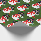 Weihnachtswrapping Paper Snowman Geschenkpapier (Ecke)