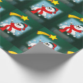 Weihnachtswrapping Paper Snowman Geschenkpapier (Ecke)