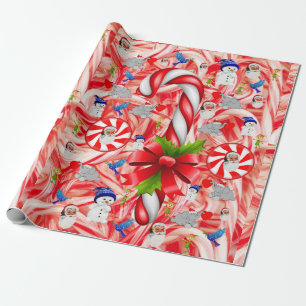 Weihnachtswrapping Paper Snowman Peppermint Geschenkpapier