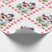 Weihnachtswrapping Paper Snowman Peppermint Geschenkpapier (Ecke)