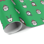 Weihnachtswrapping Paper - Snowman - Santa Geschenkpapier (Rolleneckpunkt)