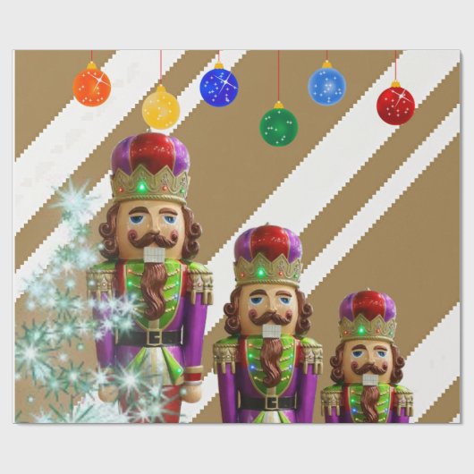 Weihnachtswrapping Paper Soldiers Geschenkpapier (Flach)