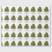 Weihnachtswrapping Paper Tree Geschenkpapier (Flach)