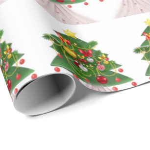 Weihnachtswrapping Paper Tree Geschenkpapier