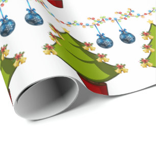 Weihnachtswrapping Paper Tree Geschenkpapier