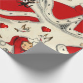 Weihnachtswrapping Paper Vintag Kitten Geschenkpapier (Ecke)