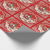 Weihnachtswrapping Paper Vintag Santa Sleigh Geschenkpapier (Ecke)