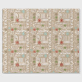 Weihnachtswrapping Paper von Beige/Tan Fun Geschenkpapier (Flach)