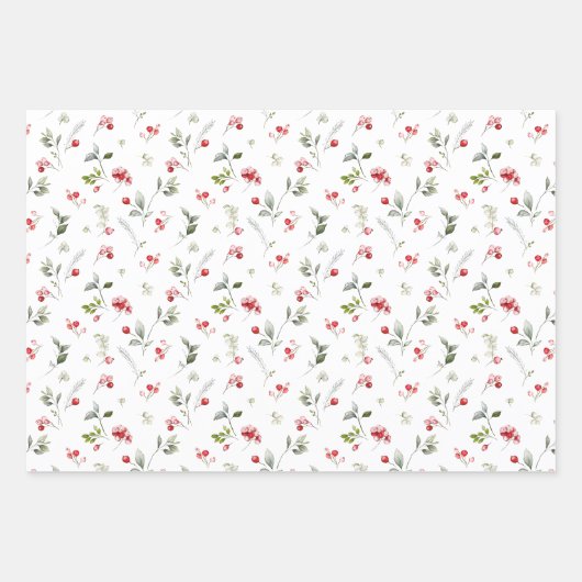 Weihnachtswrapping Paper von Holiday Berry & Branc Geschenkpapier Set (Vorderseite 3)