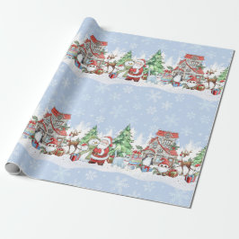 Weihnachtswrapping Paper von Santa Snowman Reindee Geschenkpapier