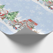 Weihnachtswrapping Paper von Santa Snowman Reindee Geschenkpapier (Ecke)