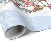 Weihnachtswrapping Paper von Santa Snowman Reindee Geschenkpapier (Rolleneckpunkt)