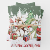 Weihnachtswrapping Paper von Santa Snowman Reindee Geschenkpapier Set (Beispiel)