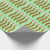 Weihnachtswrapping Paper von Santa Spine Geschenkpapier (Ecke)