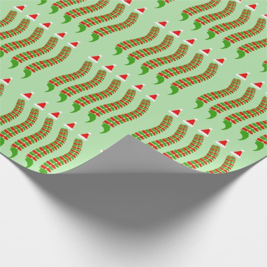 Weihnachtswrapping Paper von Santa Spine Geschenkpapier (Ecke)