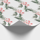 Weihnachtswrapping Paper Watercolor Botanisch Geschenkpapier (Ecke)