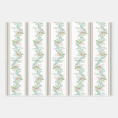 Weihnachtswrapping Paper Watercolor Botanisch Geschenkpapier Set (Vorderseite 3)