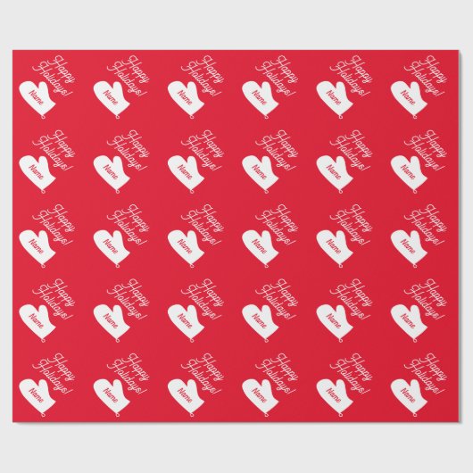 Weihnachtswrapping Paper (Weißofen) - Mitt Geschenkpapier (Flach)