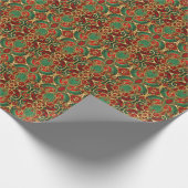 Weihnachtswrapping-Papier der Roten Grünen Geschenkpapier (Ecke)