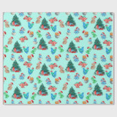 Weihnachtswrapping Papier Dinosaurier Kinder Niedl Geschenkpapier (Flach)