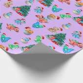 Weihnachtswrapping Papier Dinosaurier Kinder Niedl Geschenkpapier (Ecke)