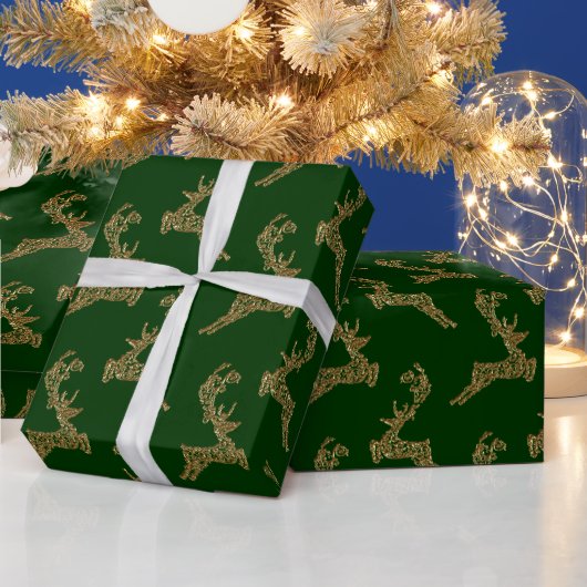 Weihnachtswrapping-Papier für Gold Rentiere Geschenkpapier (Feiertage)