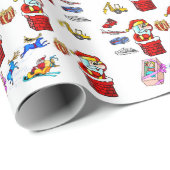 Weihnachtswrapping-Papier Geschenkpapier (Rolleneckpunkt)