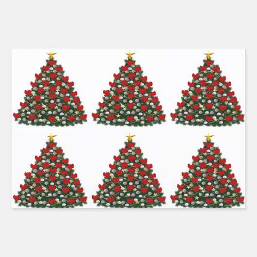 Weihnachtswrapping-Papier Geschenkpapier Set (Vorderseite 3)