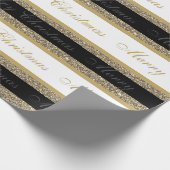 Weihnachtswrapping Papier-Imitat Glitzer gestriche Geschenkpapier (Ecke)