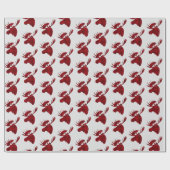 Weihnachtswrapping Papier Kariert Elch Geschenkpapier (Flach)