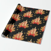 Weihnachtswrapping Papier Kerzen Geschenkpapier (Ungerollt)