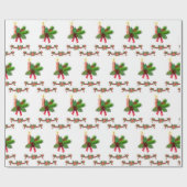 Weihnachtswrapping Papier Kerzen Geschenkpapier (Flach)