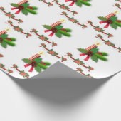 Weihnachtswrapping Papier Kerzen Geschenkpapier (Ecke)